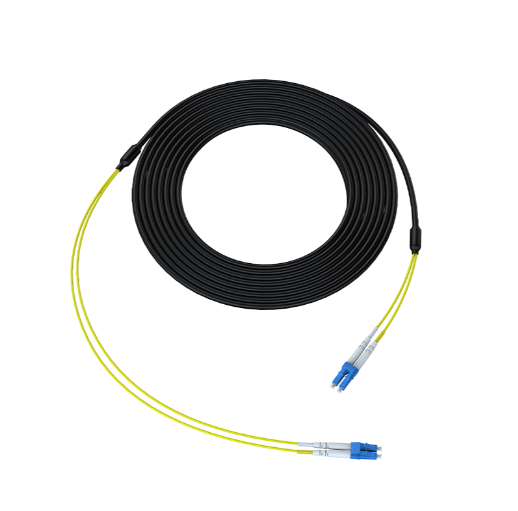 5.0mm Black Fiber Optic Patch Cord G652D With Duplex LC APC Connector - Image 4
