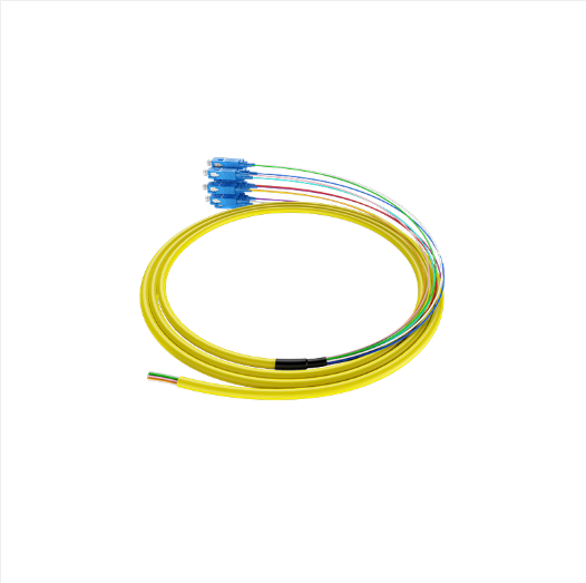 12 Cores SC APC Pigtail GJPFJV Single Mode Fiber Optic Patch Cord